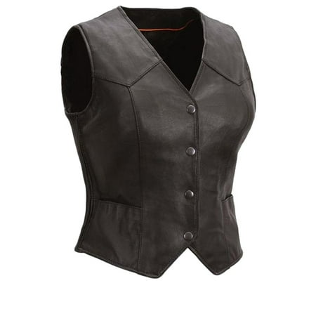 First Manufacturing Women's Heiress Motorcycle Vest Black