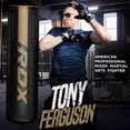 thumbnail image 2 of RDX Punch Bag 60LB,80LB, Leather Adult Punch Bag and Boxing Gloves, 4ft, Golden, 2 of 7