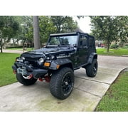 Kojem 6PC 7 Wide Wheel Fender Flare Protector for 1997-2006 Jeep Wrangler TJ 2004-2006 Wrangler LJ Extended Pocket-Riveted Style Black