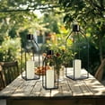thumbnail image 2 of 3pcs/set Modern Farmhouse Lantern Decor, Black Metal Candle Lanterns, Tall Large Candle Lanterns For Christmas, Lanterns Decorative For Outdoor Decor, Home, Front Porch, Indoor, Patio, Dining Table, 2 of 10