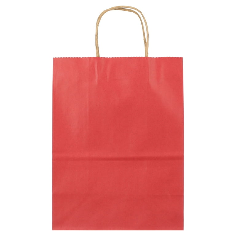 Saving Nature Red Paper Medium Retail Bag - with Handles - 10 x