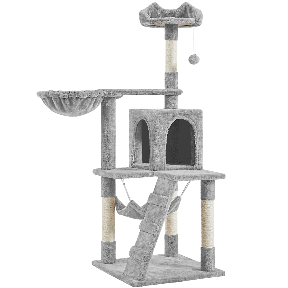 Alden Design 54" Cat Tree with Hammock and Scratching Posts