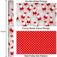 thumbnail image 4 of Reversible Christmas Wrapping Paper Roll - 17 Inch X 33 Feet - Grey Christmas Wrapping Paper,Santa Claus Wrapping Paper,Red Polk Dots for Winter Gift Wrap,New Year, Party and Holiday, 4 of 14