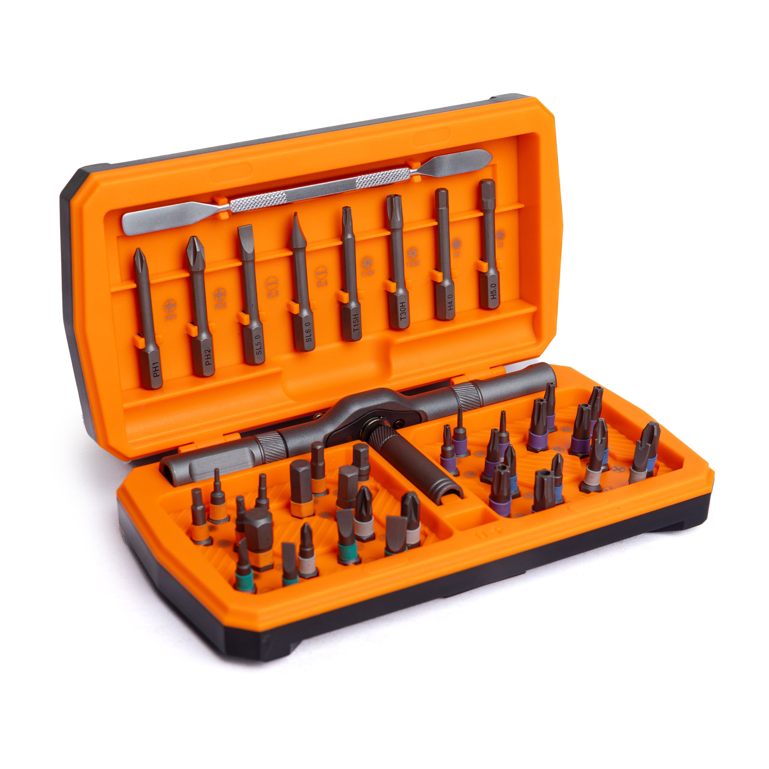 ANVANNA 42-in-1 Aluminum Alloy Ratchet Screwdriver Kit, 360 Degree Rotation, Clutch Screwdriver with 1 Piece