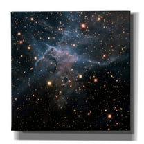 Epic Graffiti  "Mystic Mountain Infrared" Hubble Space Telescope Giclee Canvas Wall Art - Blue 12" x 12"