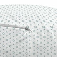 thumbnail image 3 of Minimalist Pouf Cover with Zipper, Repetitive Star Symbols Triangles Elements Pattern on Plain Backdrop, Soft Decorative Fabric Unstuffed Case, 30" W X 17.3" L, White Pale Slate Blue, by Ambesonne, 3 of 5