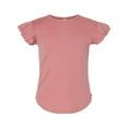 thumbnail image 5 of COUVER Toddler Little Girl's Soft Cotton Flutter Sleeve T-Shirt, Mauvelous, 3T, 1 Piece, 5 of 7