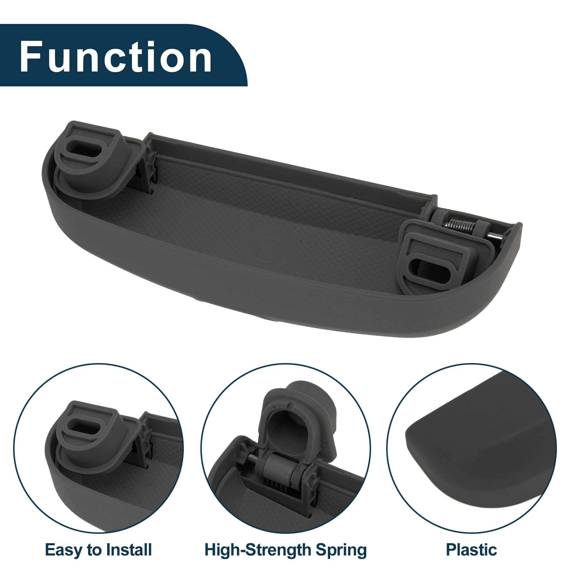 Unique Bargains Car Sunglasses Case for Volvo XC60 2016-2024 Eyeglasses Holder Storage Box Plastic Black 1 Set