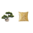 thumbnail image 1 of Árbol bonsái artificial,Bonsái artificial para decoración de escritorio o interior,Bonsái artificial,planta falsa en maceta.,Funda de almohada,Fundas de cojín para sofá cama,funda cuadrada, 1 of 8