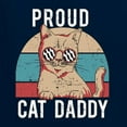 thumbnail image 2 of Proud Cat Daddy Cat Lover Ladies Racerback Tank Top, Navy, Large, 2 of 5