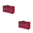 thumbnail image 1 of Injueey Bolsa de equipaje reutilizable con asa de cremallera Edredón de dormitorio para el hogar Almohada Contenedor móvil Embalaje Rojo 2Conjunto, 1 of 6