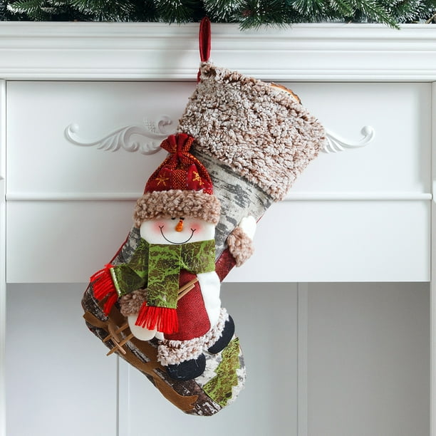 Bolsa de dulces Regalo de Navidad Árbol de Navidad Decoración Medias Navidad Muñeco de nieve Calcetines Decoración Wmkox8yii fhajkh3283