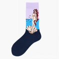 thumbnail image 1 of Calcetines estilo Europa y Estados Unidos personalidad creativa pintura al óleo calcetines medias otoño e invierno calcetines altos de algodón, 1 of 4