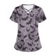 thumbnail image 5 of Tops Cortos para las Mujeres, Halloween Impreso en Cuello en V con Bolsillo, Moda Casual Manga Corta, 5 of 5