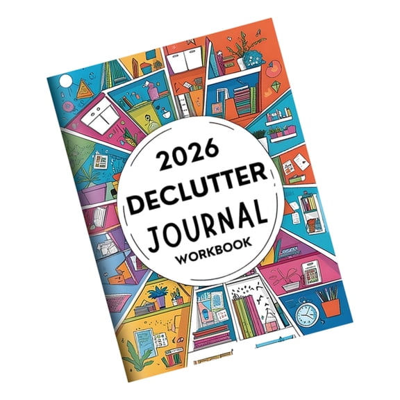 2026 Family Organiser Notebook Softcover Declutter Journal Workbook for Planning