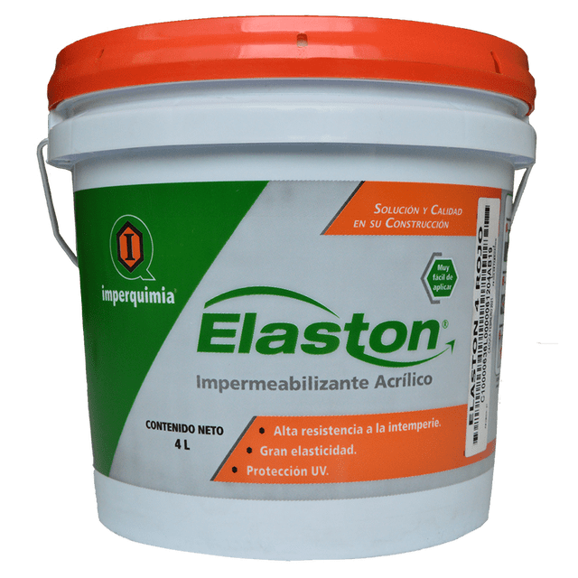 Impermeabilizante Acrílico Imperquimia Elaston 4 años Rojo 4L