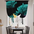thumbnail image 4 of Tie Up Curtains for Windows Turquoise Rose Valance Adjustable Balloon Curtain Vintage Flower Garden Tie Up Shades for Kitchen Living Room Bedroom Privacy Curtain Drape 34x45 Inch, 4 of 9
