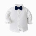thumbnail image 6 of Odeerbi Toddler Boys 4-Piece Formal Suit Set Velvet Waistcoat, Long Sleeve Shirt with Bow Tie, Dress Pants Party Wedding Outfit, 6 of 9