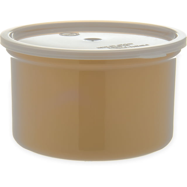 Carlisle FoodService Products Classic Récipient de Rangement Rond avec Couvercle pour Cuisine, Restaurants, Maison, Plastique, 1,5 Litres, Beige