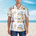 thumbnail image 5 of Picia Gnome Camping Fishing Gentle Cotton Regular Fit Short Sleeve Casual Hawaiian Shirt for Men-Small, 5 of 8