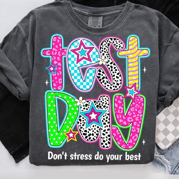 It’s Test Day Teacher T-Shirt, Preppy Coquette Testing Tee, Rock the Test School Shirt, STAAR Test Day Graphic Tee, Exam Day Teacher Shirt