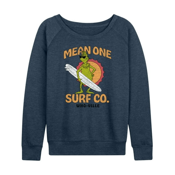 The Grinch - Mean One Surf Co - Women's Lightweight French Terry Long Sleeve Shirt