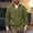 Green, variant on Men's Quarter Zip Polar Fleece Pullover Sweatshirts Long Sleeve Half Zip Fleece Jacket Thermal pullovers Grey XXL