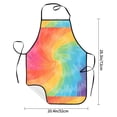 thumbnail image 2 of Anti-Fouling Belt Pocket Elasticated Apron - Non-Slippery Non-Fading Non-Shrinking Non-Crinkly Water-Repellent Mediumvioletred Tie Dye Background Rainbow Colors, 2 of 8