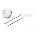 thumbnail image 1 of Graflsoa USB Rechargeable Smart Cat Toy with Multicolor LED Lights, Auto-Direction Change, Feather & Bell Attachments, Durable ABS Material, White, 1 of 6