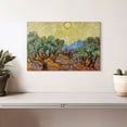 thumbnail image 2 of Elephant Stock Olive Trees With Yellow Sky And Sun Wall Art - Horizontal Canvas Wall Art - Living Room Wall Decor - Floral And Botanical Canvas - Gray And Green Decor By Vincent Van Gogh - 12" x 8", 2 of 8
