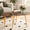 Walunt, variant on Green Monstera Leaf Nesting Coffee Table Set of 2, Modern Wooden Side Tables for Living Room Bedroom