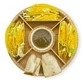 thumbnail image 4 of Eternal Living Divided Serving Tray Appetizer Party Platter Chip, Ceramic Dip bowl and Taco Toppings, Bamboo 11.5”, 4 of 5