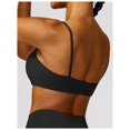 thumbnail image 4 of Sujetador deportivo con cuello cuadrado for mujer, tirantes finos, camisola acolchada, Yoga, espalda cuadrada inalámbrica, sujetador de entrenamiento, Top corto, 4 of 6