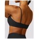thumbnail image 4 of Sujetador deportivo con cuello cuadrado for mujer, tirantes finos, camisola acolchada, Yoga, espalda cuadrada inalámbrica, sujetador de entrenamiento, Top corto, 4 of 6