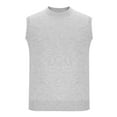 thumbnail image 2 of FAIWAD Men's Cable Knit Sweater Vest Sleeveless Crew Neck Business Waistcoat Big and Tall Jumper Tops, 2 of 5