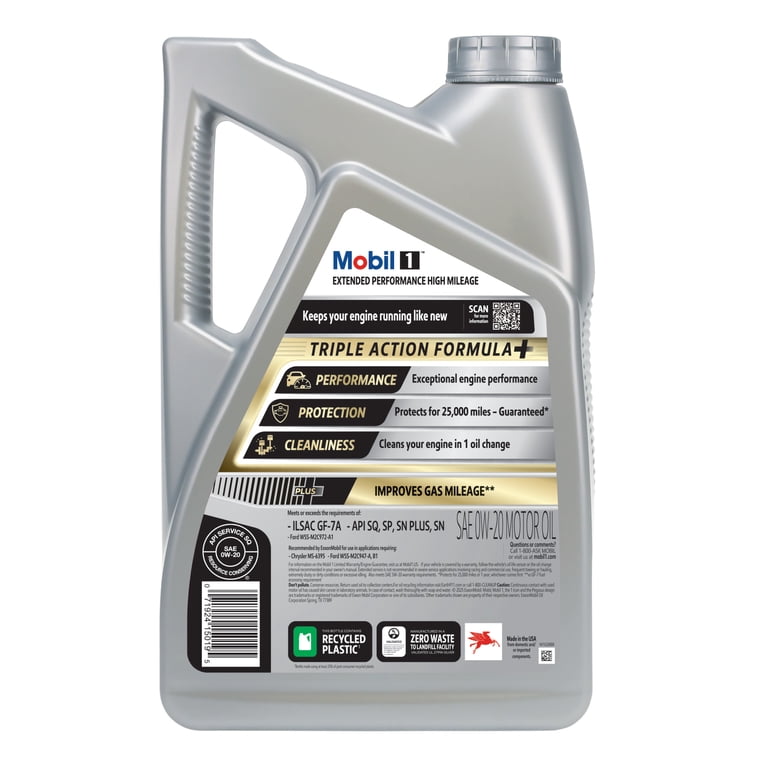 Mobil 1 Extended Performance High Mileage Full Synthetic Motor Oil