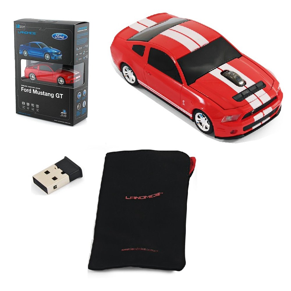 Landmice Ford Mustang GT Wireless Computer Mouse Red