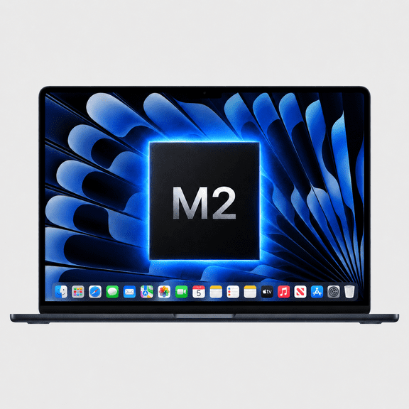 Restored Apple MacBook Air (15-inch) - Apple M2 Chip with 8-core CPU and 10-core GPU, 256GB - Midnight (2023) MQKW3LL/A -