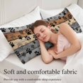 thumbnail image 6 of Gray Dog Paws Long Body Pillow Cover 20x60 Inch, Farmhouse Vintage Modern Grey Brown Wood Decorative Pillowcase with Zipper, Microfiber Pillow Protector, Soft Breathable Long Pillowcases for Women, 6 of 9