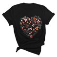 thumbnail image 4 of Womens Athletic Tops Women's Tan Raglan Shirt Women Loose Work Tops Women Shirts for Summer Workout Shirt Long Sleeves plus Size T Shirts with Tee Short Sleeve T Womens Black L, 4 of 4