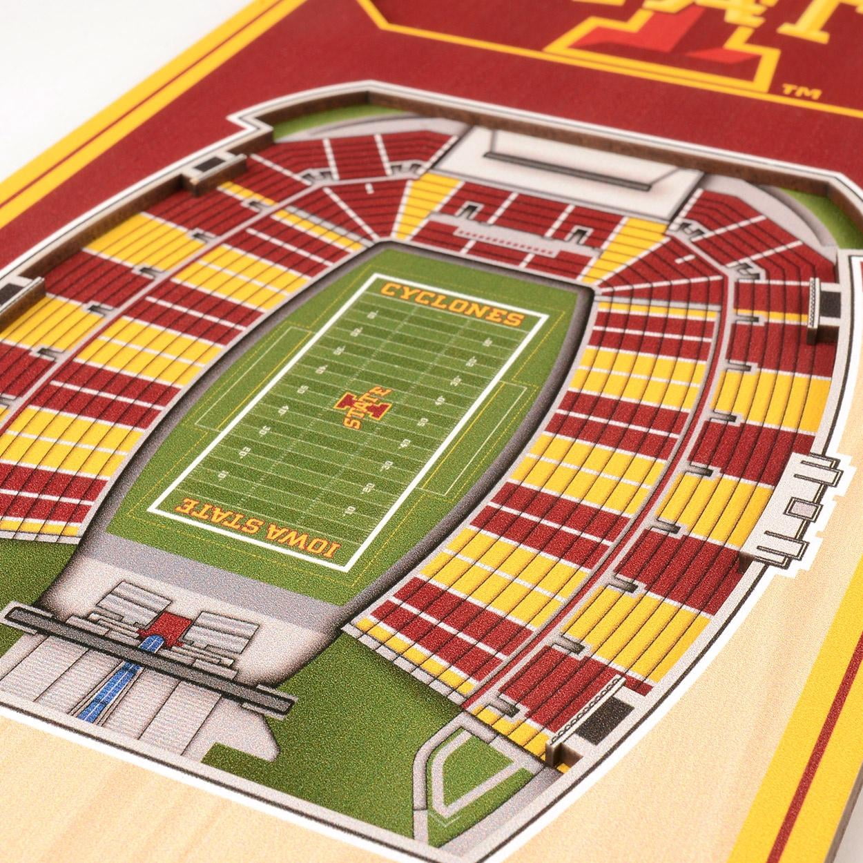Iowa State Cylcones 6'' x 19'' 3D StadiumView Banner