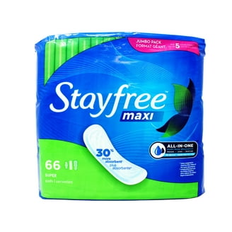 Stayfree Maxi Pads for Women, Super - 48 Count - Walmart.com