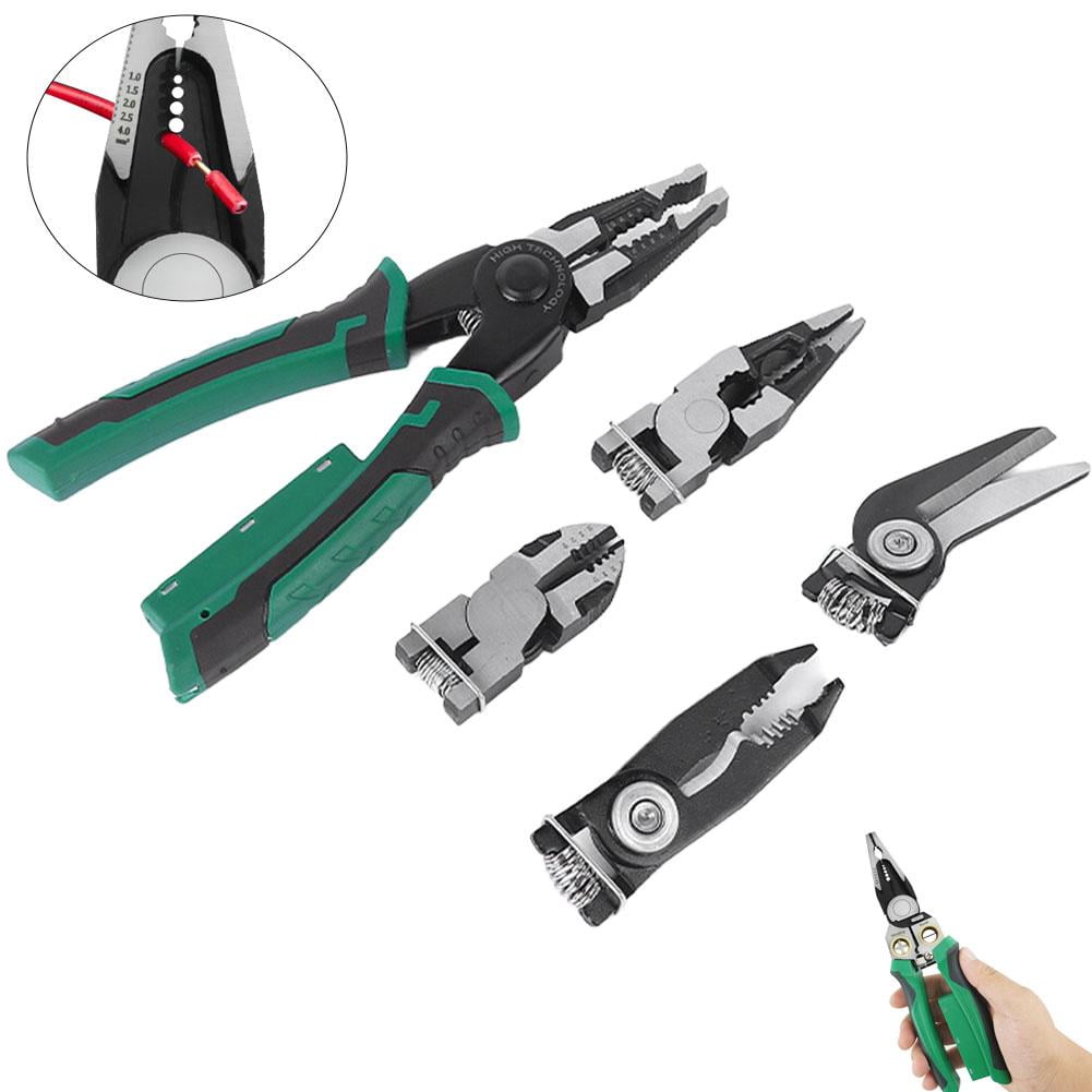 8 in 1 Wire Stripper with Voltage Tester,New Heavy Duty Wire Stripper Pliers,Tester Hot/Neutral Wires,Multifunctional Electric WireStripping Tool Electrical Pliers for Cutting and Splitting