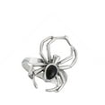 thumbnail image 4 of Simulated Black Onyx Wide Scary Spider Ring .925 Sterling Silver Band CZ Jewelry Female Size 8, 4 of 4