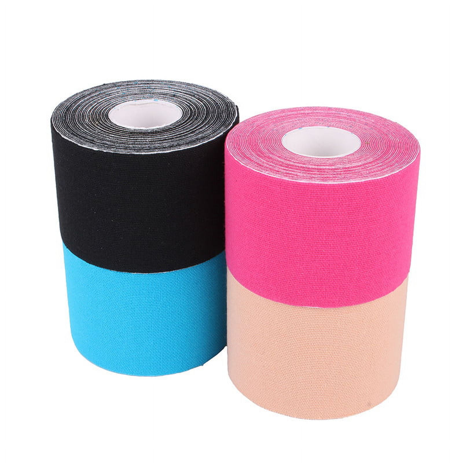 TapeGeeks Athletic Tape, Kinesiology Tape Roll - Hypoallergenic Sports K  Tape, Kinesio Tape, Medical Tape for Sensitive Skin, Wrist Tape, Boob Tape
