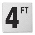 thumbnail image 3 of Aquatic Custom Tile - Ceramic 4FT Pool Sign Depth Marker, 5.8"x5.8" w/ 4" Font Pool Signs, Abrasive Non-Slip Finish Markers, Swimming Pool Safety Signage for Concrete Deck & Inground Pool, Made in USA, 3 of 4
