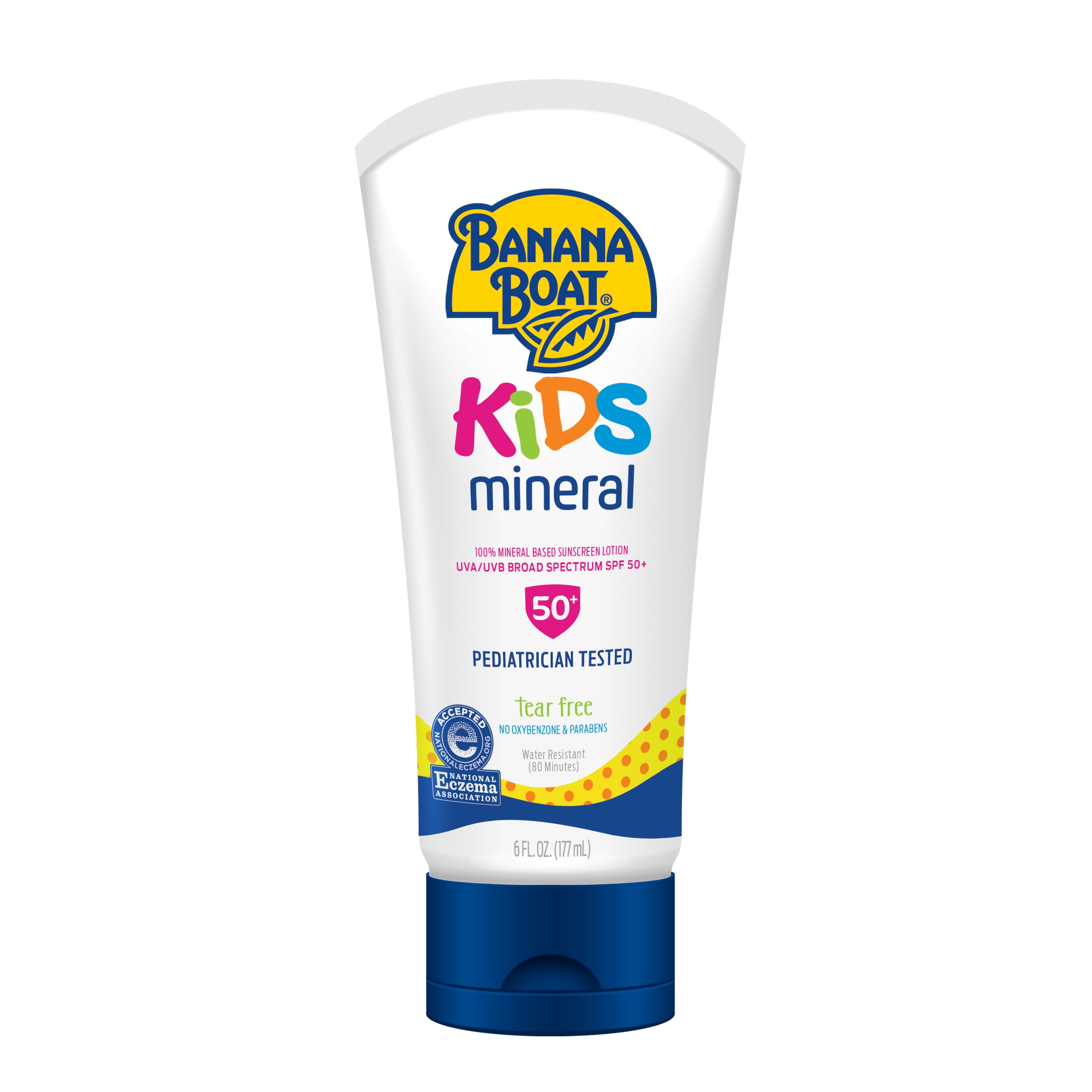 Banana Boat Kids 100 Mineral Sunscreen Lotion SPF 50+, 6 oz