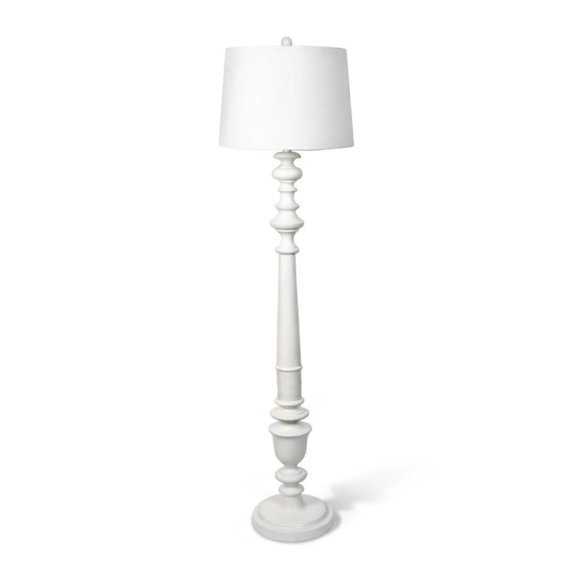 Decor Therapy Benjamin Floor Lamp Resin White 150 W, 19"x19"x59"