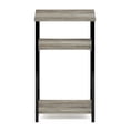 thumbnail image 3 of Furinno Just 3-Tier Industrial Metal Frame End Table with Storage Shelves, 1-Pack, French Oak, 3 of 5