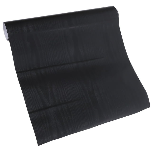 unbranded Papel Tapiz Autoadhesivo Impermeable Negro Para Muebles Fácil De Limpiar Sin Herramientas